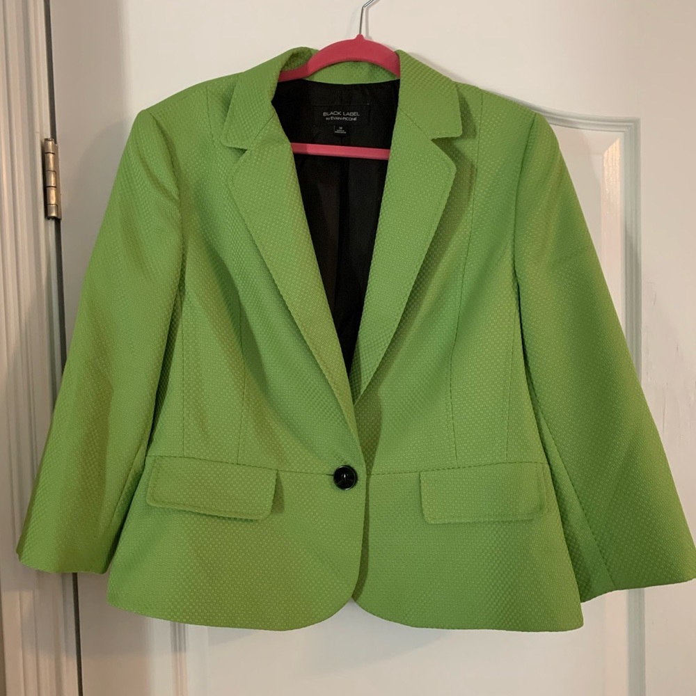 Black Label Evan Picone lime green blazer.